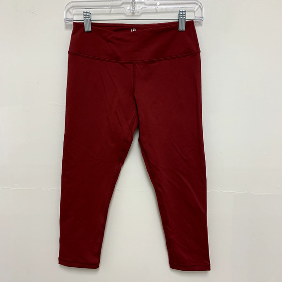 Buffbunny Collection Pants - Buffbunny Capri Leggings Activewear Stretch Red Maroon Womens Size Small
